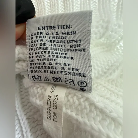 Polo Ralph Lauren Cable-Knit Cotton V-Neck Sweater – Women’s Medium - Picture 12 of 12